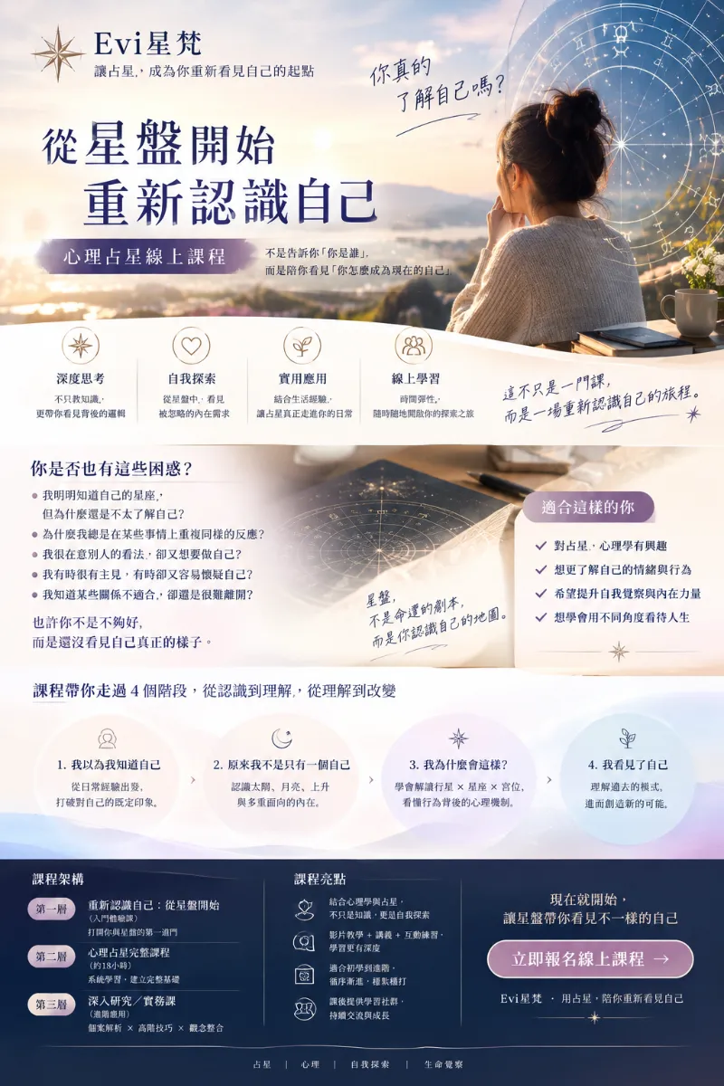 從星盤開始,重新看見那些你以為早就知道的自己
